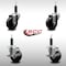 Service Caster 3.5'' SS Phenolic Wheel Swivel 1'' Expand Stem Caster Set 2 Brakes, 4PK SCC-SSEX20S3514-PHS-2-TLB-2-1 - alternate 2